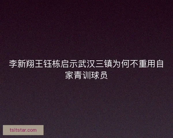 李新翔王钰栋启示武汉三镇为何不重用自家青训球员